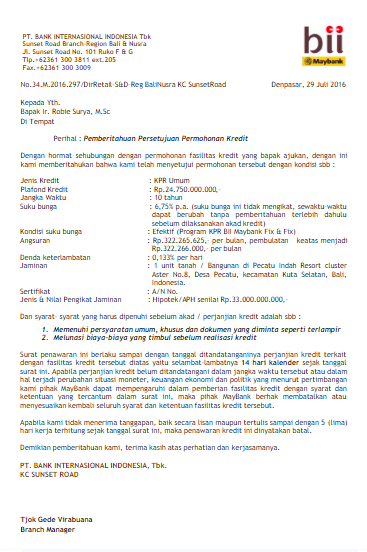 Contoh SP3K Rumah Subsidi